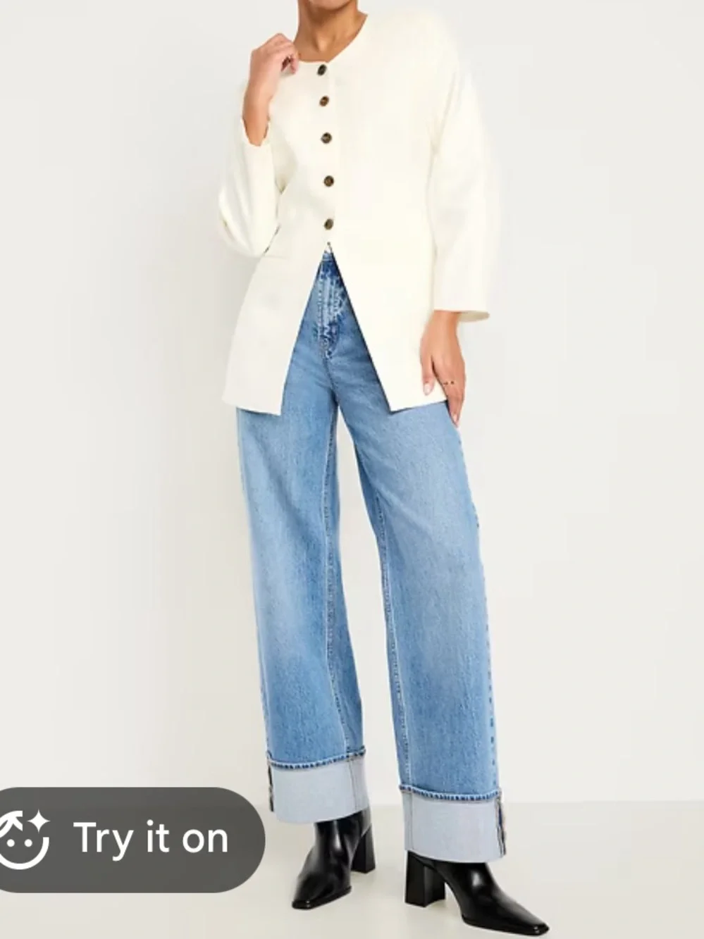 NWT Old Navy fitted long blazer - Picture 4 of 7